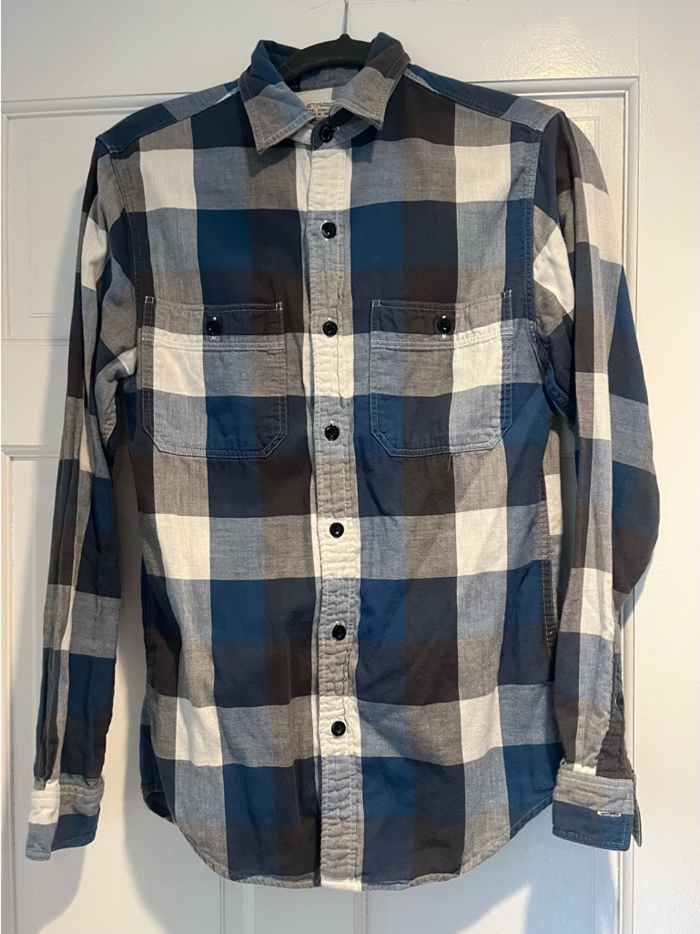 Jcrew mens button down plaid long sleeve shirt